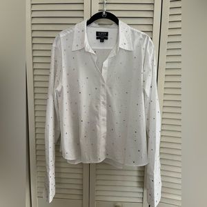 J.Crew Cropped Garçon Shirt with crystals NWOT 14